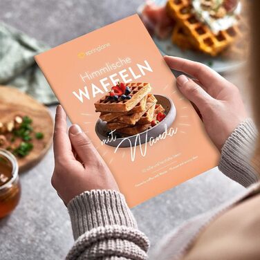 Електрична вафельниця SPRINGLANE Wanda 1600 Вт, подвійна, для бельгійських вафель, з антипереливною канавкою та дисплеєм контролю випікання