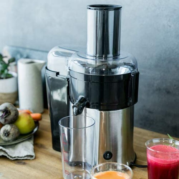 Соковижималка GASTROBACK Vital Juicer Pro, срібляста, електрична, для овочів і фруктів