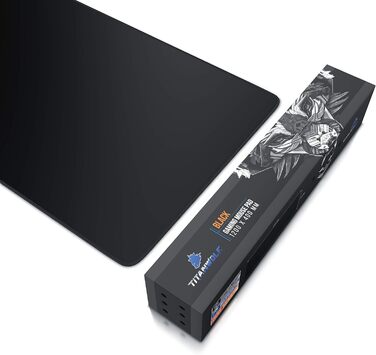 Килимок для миші Titanwolf XXXL 1500x800 мм - великий формат, гнучкий, з гумовою основою, для геймінгу, чорний
