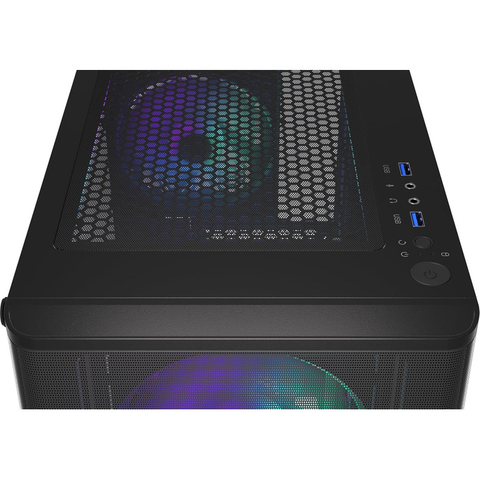 Ігровий корпус ENDORFY Ventum 200 ARGB ATX з 4 ARGB вентиляторами, загартованим склом та mesh-панеллю, компактний форм-фактор, широка сумісність з охолодженням