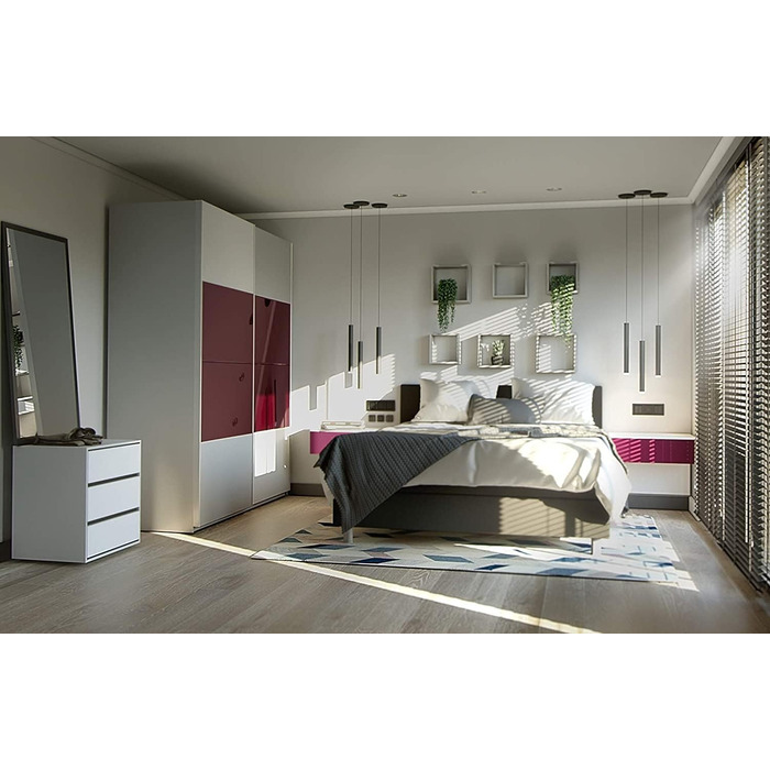Комод Habitdesign з трьома шухлядами, матовий білий, 60х57х44 см