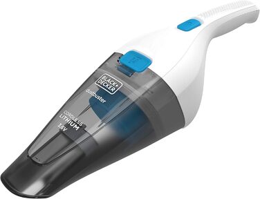 Ручний акумуляторний пилосос BLACK+DECKER Dustbuster 3.6В, безмішковий, бездротовий, знімний контейнер 325 мл, білий