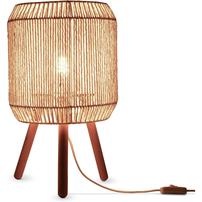 Настільна лампа Paco Home Boho з абажуром, біла, для спальні, робочого столу, декор, E27, тип 5