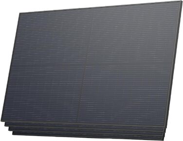 Двобічна сонячна панель Solarway 500W Full Black n-type Glas-Glas для балкона (набір 4 шт), позитивна толерантність потужності