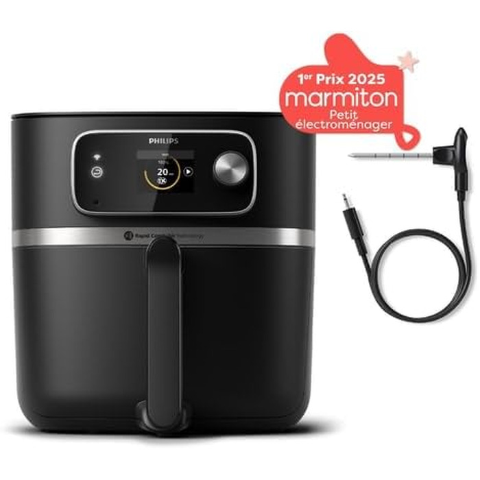 Аерофритюрниця Philips Airfryer Combi XXL HD9880/90 чорна, мультипіч з гарячим повітрям