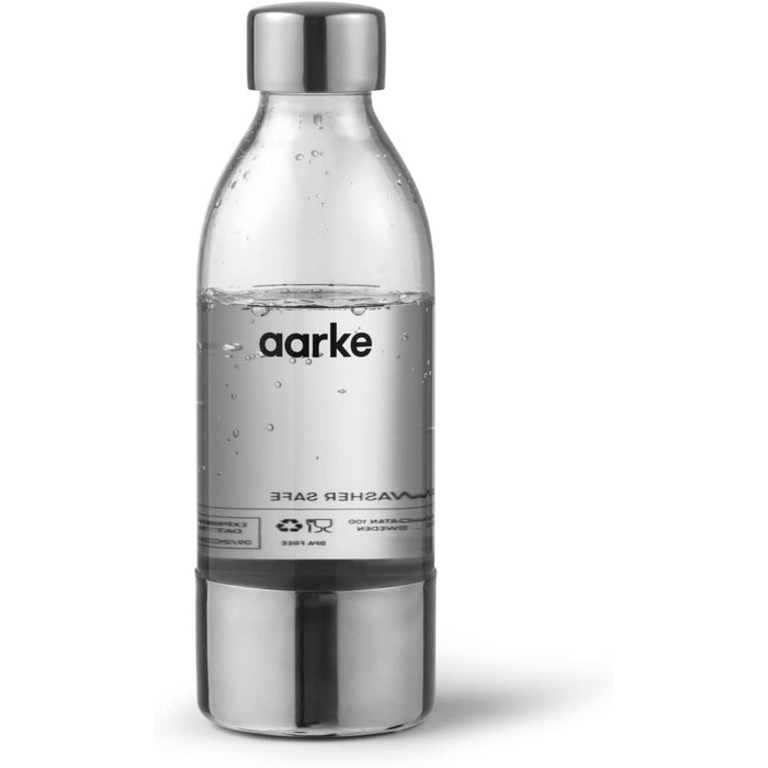 Сифон для газування води Aarke Carbonator 3, стрімер для води з PET-пляшкою 1 л