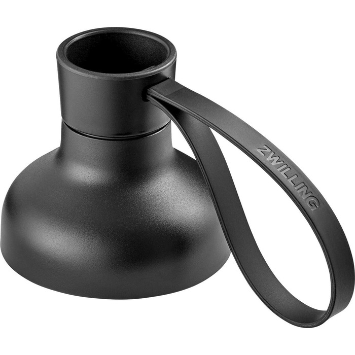 ZWILLING 2-в-1 пляшка для напоїв і міксерний контейнер 600 мл, прозора/чорна, аксесуар з кришкою