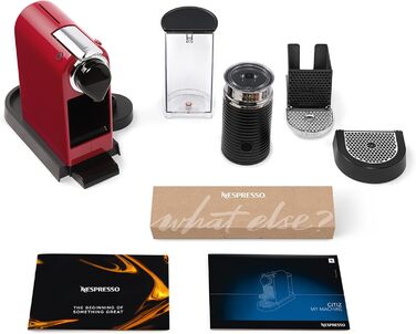 Кавомашина Nespresso Krups Citiz & Milk XN741B - червона, автоматичне відключення, 1 л резервуар для води, 1260 Вт