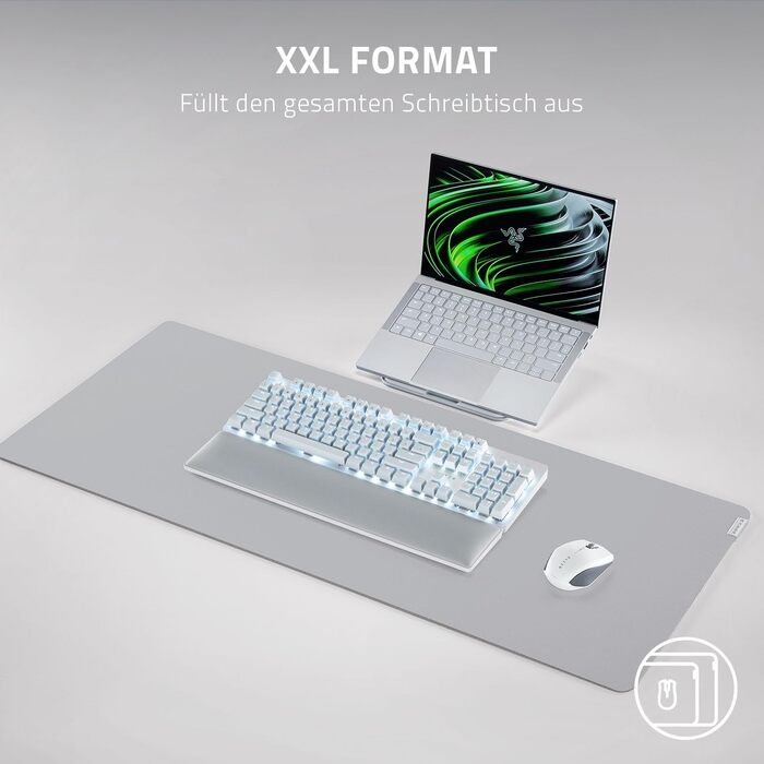 Ігровий килимок для миші Razer Pro Glide XXL, мікротканинна поверхня, протиковзальна основа, сірий, 940 x 410 x 3 мм