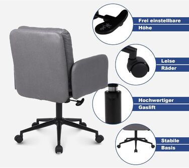 Крісло для столу Youhauchair з штучного хутра, ергономічне, регульована висота