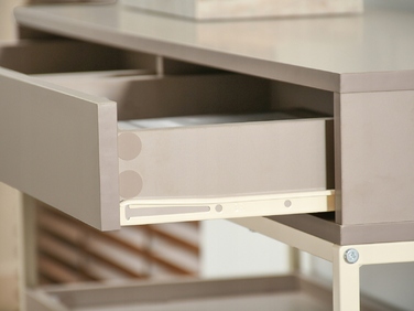 Консоль Mebel-Partner кремова, відтінки матового бежевого 110 x 76,5 x 35 см