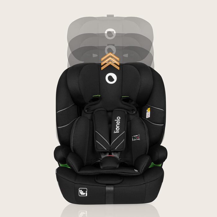 Автокрісло Lionelo Levi One i-Size 76-150 см, Група 1 2 3, Чорний, R129 i-Size