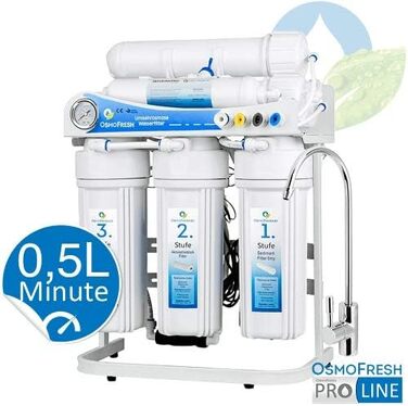 Система зворотного осмосу OsmoFresh Proline X2 200 GPD - фільтр для води без баку, прямий потік до 0,5 л/хв