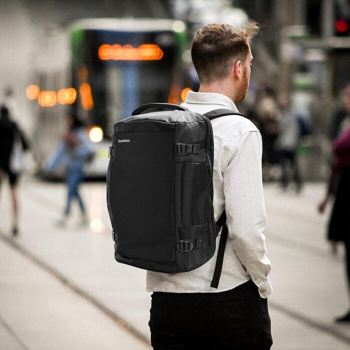 Дорожній рюкзак tomtoc 40L Reiserucksack для ручної поклажі, TSA-сумісний, чорний