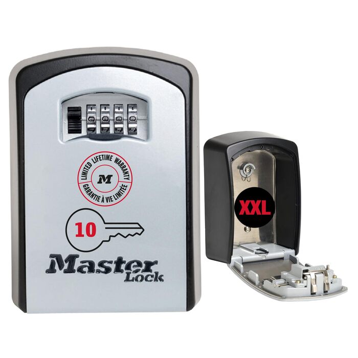 Сейф для ключів Master Lock Extra Large (XL) з настінним кріпленням для вулиці, металевий ключбокс (14.6 x 10.6 x 5.3 см)