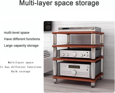 Hi-Fi тумба для аудіо/відео з регульованими полицями, дерево, 60x48x80 см (4 полиці)