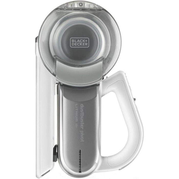 Акумуляторний ручний пилосос BLACK+DECKER Dustbuster Pivot PV1820L 18В, бездротовий, з настінною зарядною станцією, щілинною насадкою та щіткою для меблів