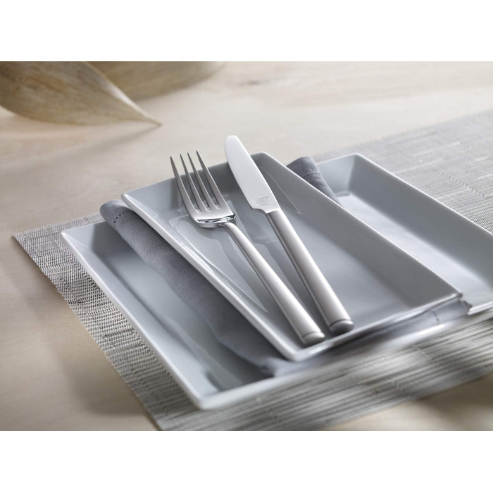 Набір столових приборів ZWILLING Senses 68 предметів, на 12 осіб, з нержавіючої сталі 18/10, матовий, сріблястий, придатний для миття в посудомийній машині