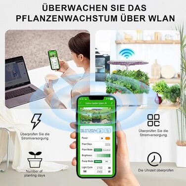 Smart Herb Garden Kit: Гідропонна система для вирощування зелені в приміщенні з LED-підсвіткою та WiFi