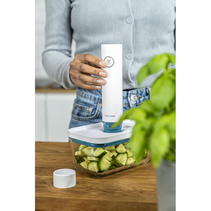 Вакуумний стартовий набір ZWILLING Fresh & Save, 8 предметів, скло, помпа, контейнери та пакети, колекція La Mer