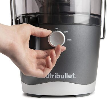 Соковитискач nutribullet NBJ100G для овочів та фруктів, холодного віджиму, 1,5 л, легке очищення, чорний, 2022