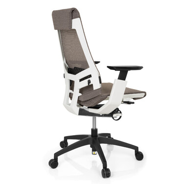 Офісне крісло GENIDIA SMART WHITE сітка сірого кольору hjh OFFICE