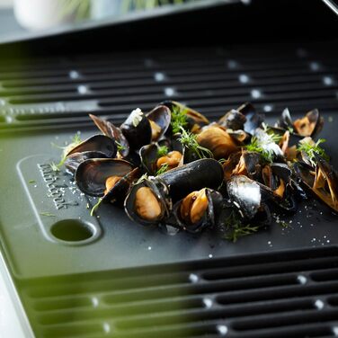 Барбекю-плита Barbecook з емальованого чавуну, чорна, універсальна для гриля, аксесуар для Brahma, 42x24 см