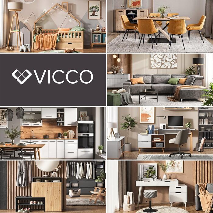 Кухонний модуль Vicco R-Line, дуб Goldkraft/антрацит, 160 см, з шафою під плиту, під вбудовану техніку та мийку (без стільниці та мийки)