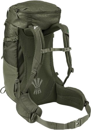 Туристичний рюкзак VAUDE Brenta 36+6 л, водонепроникний, унісекс, з дощовиком, зручний трекінговий рюкзак з органайзером, колір хакі