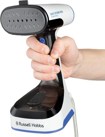 Ручний відпарювач Russell Hobbs Steam Genie Easy Store 1500Вт, складаний, для подорожей, з насадкою для тканин, 3м кабель, швидкий нагрів, модель 26740-56