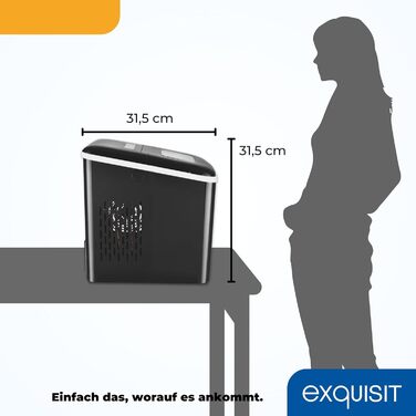 Машина для льоду Exquisit EM 6002, 1,8 л, чорна, без підключення води, тиха, виробництво льоду за 7 хвилин, LED індикація