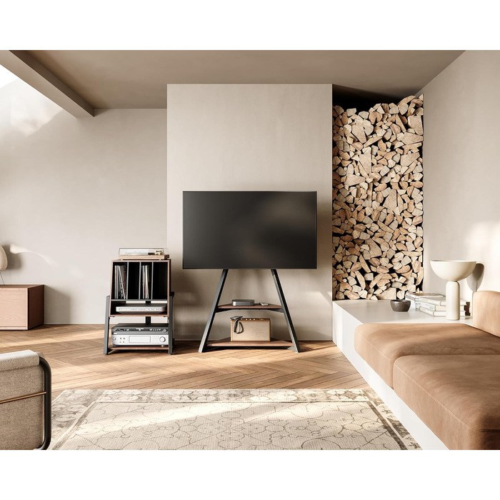 Стіл-полиця FITUEYES DESIGN Eiffel для програвача та вінілових платівок, сучасний елегантний Hi-Fi стелаж