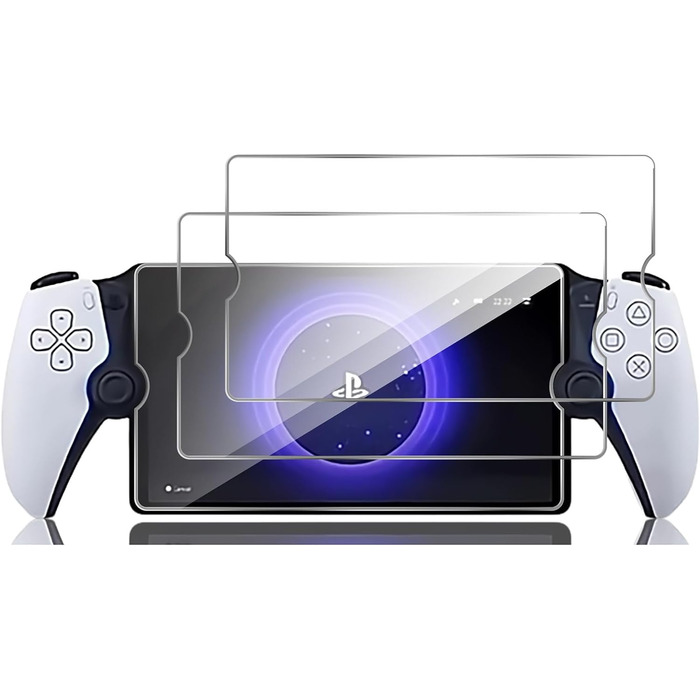 Захисне скло GIOPUEY для PlayStation Portal, 2 шт, прозоре, стійке до подряпин, олієвідштовхувальне, сумісне з чохлом