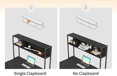 Кутовий комп'ютерний стіл CubiCubi 150x120 см з полицею, чорний, для дому та офісу, геймерський стіл з високим стелажем