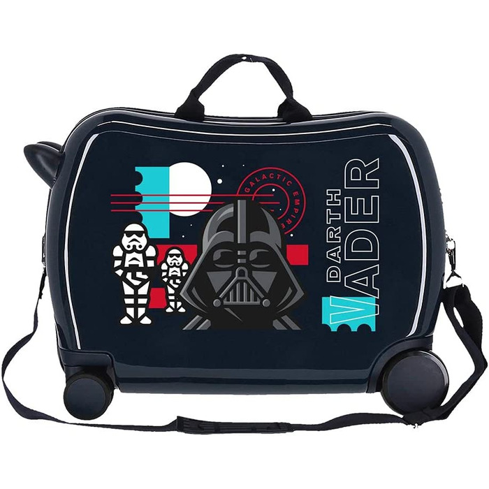 Дитяча валіза Star Wars Galactic Empire, синя, ABS, 50×38×20 см, 34 л, 4 колеса, з кодовим замком, ручна поклажа
