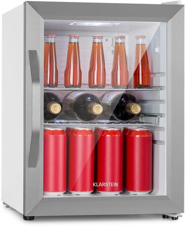 Міні-холодильник Klarstein Beersafe Crystal White 33 л з прозорими дверцятами для напоїв та пива