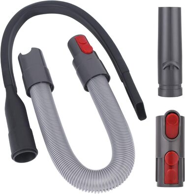 Комплект аксесуарів для пилососа Dyson V7/V8/V10/V11/V15: гнучкий телескопічний шланг-подовжувач, довга плоска насадка для щілин, адаптер для прибирання кутів і важкодоступних місць