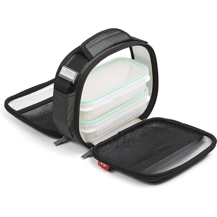 Термосумка Tatay Urban Food Shell 5,6 л з 2 контейнерами 0,75 л, BPA Free, чорна, 28x13,5x23,5 см