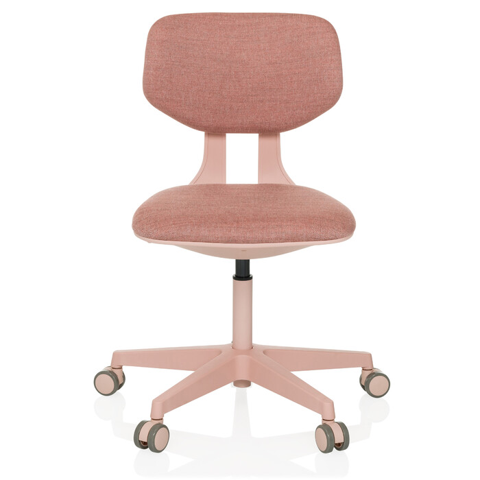 Дитячий офісний стілець KID COLORE з тканиною рожевого кольору hjh OFFICE