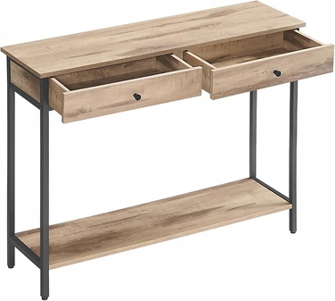 Консольний стіл Songmics, чорний з матовими відтінками коричневого, 100 x 80 x 27 см