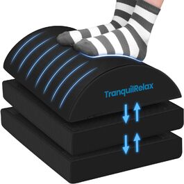 Підставка для ніг під стіл робоча та ігрова, чорна, розмір L
