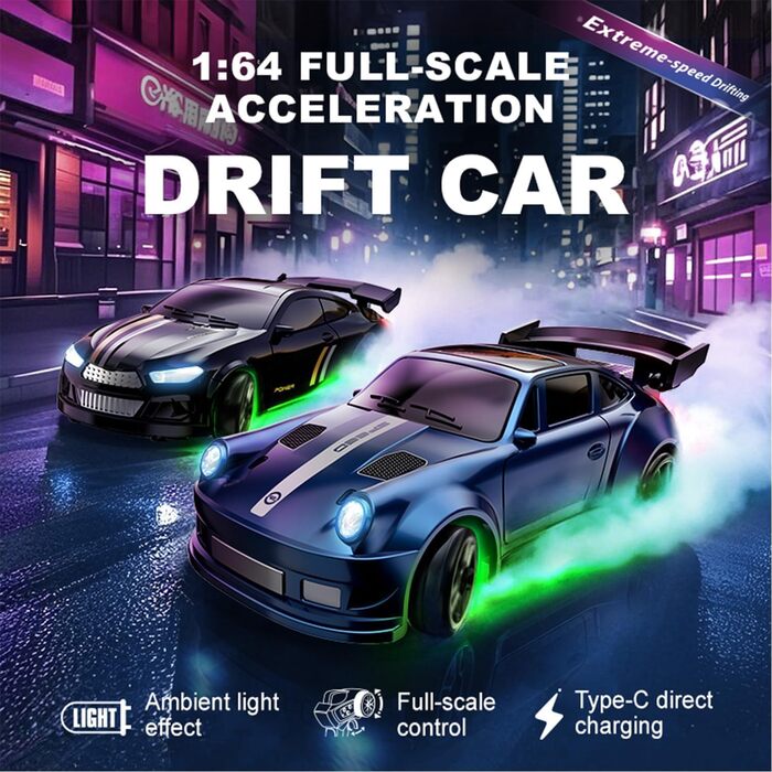 Umikk Mini RC Drift Car Pro 1:64 - Професійний радіокерований дрифт-кар 4WD для столу, подарунок для дорослих (Стиль 3)