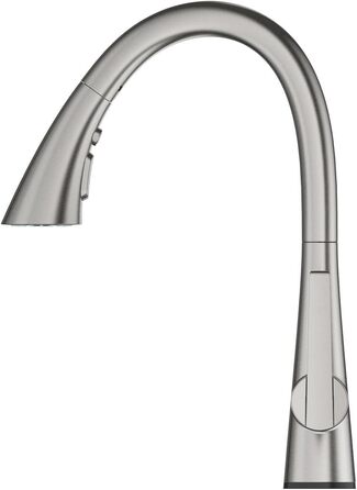 Змішувач кухонний GROHE Zedra з висувним душем, 3 режими, Supersteel, економія води