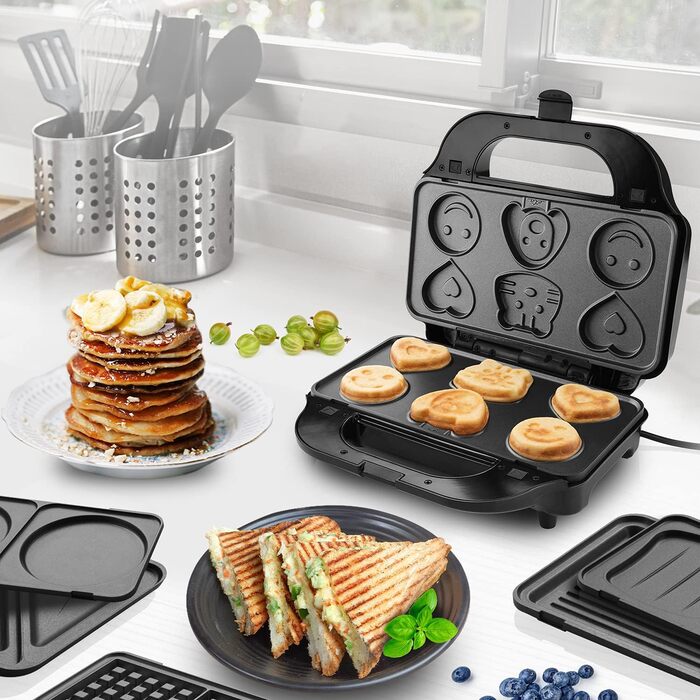 Sandwichmaker ETA Sorento Plus 6-в-1: Вафельниця, гриль, сендвічниця, антипригарне покриття, 900 Вт