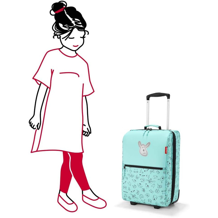 Дитяча валіза на колесах reisenthel Trolley XS, легка та практична, дизайн Cats and Dogs Mint