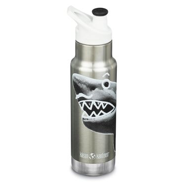 Спортивна пляшка для води Klean Kanteen Classic Sport (355 мл, Mr. Shark) — унісекс