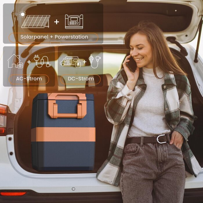Автомобільний компресорний холодильник 40л 12/24V, 100-240V з USB, для авто, вантажівок, човнів, кемпінгу (-20°C/+20°C)