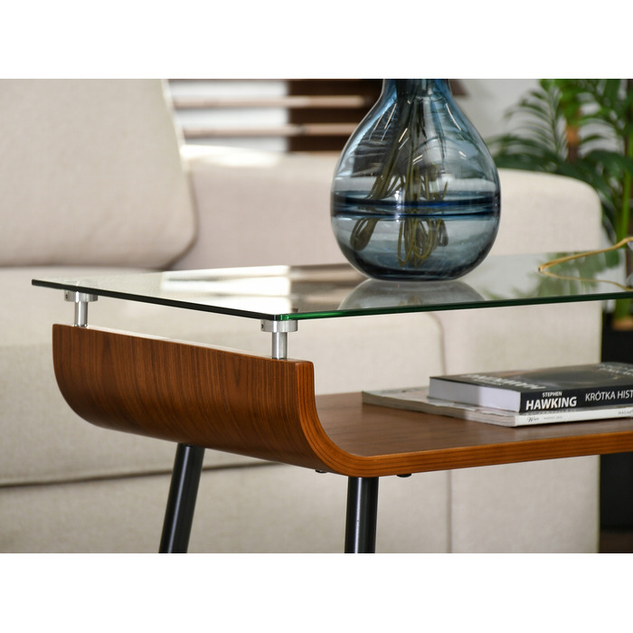 Журнальний стіл Mebel-Partner прямокутний, 88 x 38 x 50,5 см, колір: горіх