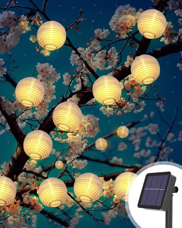 Сонячна гірлянда Litogo 7.8 м, 40 LED ліхтариків, 8 режимів, IP65, водонепроникна, для вулиці, саду, балкона, тераси, вечірки, теплий білий