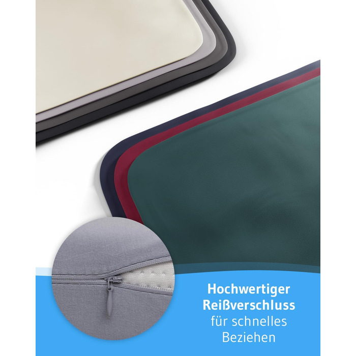 Ортопедична подушка для шиї з Memory Foam, 40x60x12 см, з бавовни, для тих, хто спить на боці, розроблена експертами, знімний чохол сірого кольору